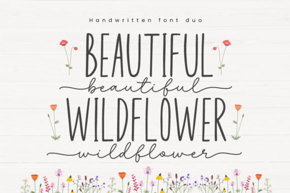 Beautiful Wildflower Duo: A Stylish Script Amp Typeface for Modern Marketers