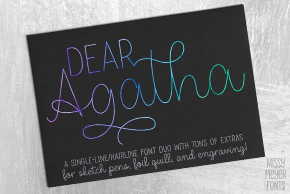 Dear Agatha Single Line: A Clean, Stylish Font for Business Branding