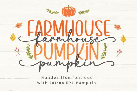 Farmhouse Pumpkin: A Cozy Handwritten Font for Autumn-Inspired Editorial Design