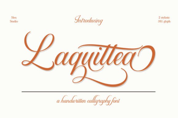 Laquittea: A Refined Script Font for Elegant Editorial Design