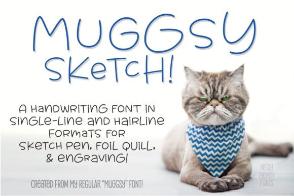 Muggsy Sketch single Line: A Quirky Yet Practical Font for Crafters & Sellers