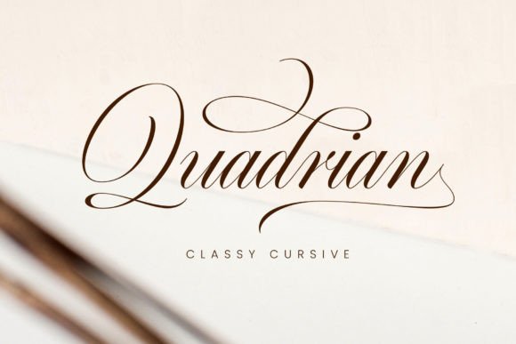 Quadrian: A Modern Script Font for Elegant Editorial Design