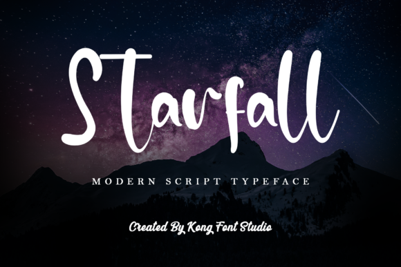 Starfall: A Playful Handwritten Script Font for Modern Branding Projects