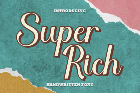 Super Rich: A Delicate Script Font for Crafters and Product Makers